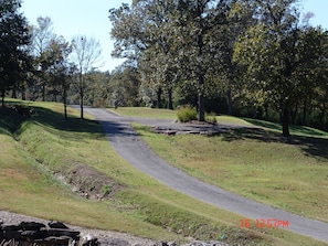 View of golf course from rear door of condo