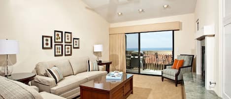 Living room with ocean view