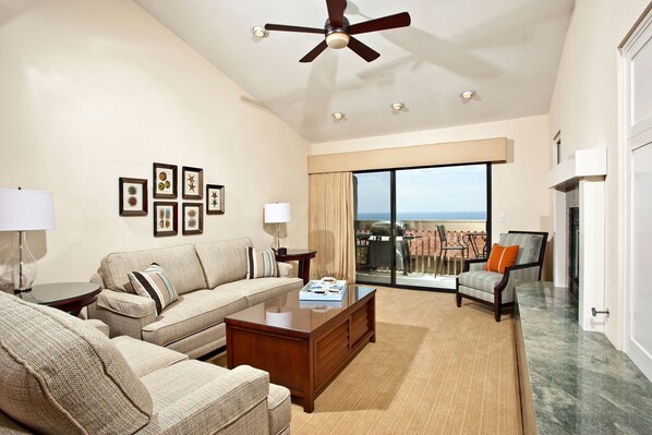 Living room with ocean view