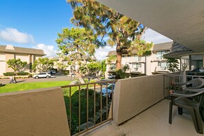 Patio overlooking greenbelt