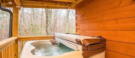 [Exterior] Enjoy a Soak in the Hot Tub on the Back Porch