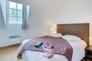 Drift to sleep in a comfortable bed after a wonderful day outside.