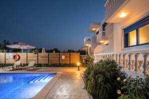 Pool area during night time