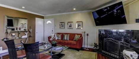 LIVING ROOM WITH FIREPLACE