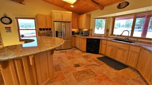 Large Kitchen with Lake Views