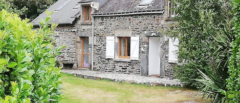 front of cottage