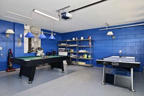 Nicely Painted and Epoxy Floor Garage Game Room - View #2