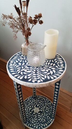 Handcrafted touches lend warmth and interest. 