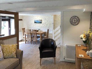 Open plan living space | Cider Press Cottage, Fowey