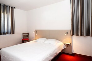 Relax on the comfy bed after a day outside.