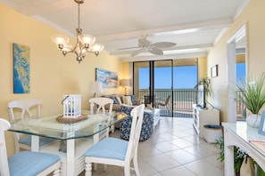 Dining area and living room to lanai and THE view!