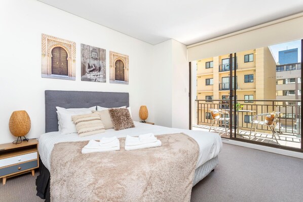 Bedroom with private balcony