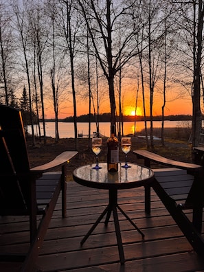 Relax on the deck and take in the beautiful sunsets