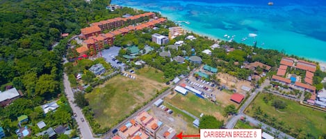 Aerial View of complex so close to the beach