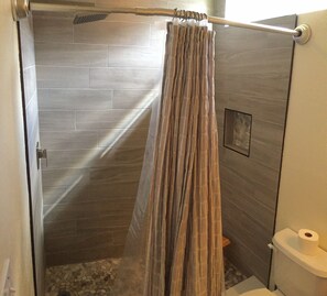 Remodeled tile shower 