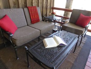 Sitting area on balcony