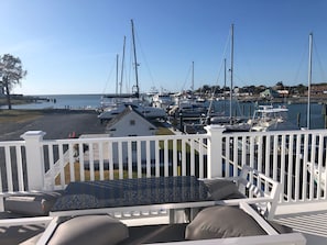 View of harbor from upstairs deck