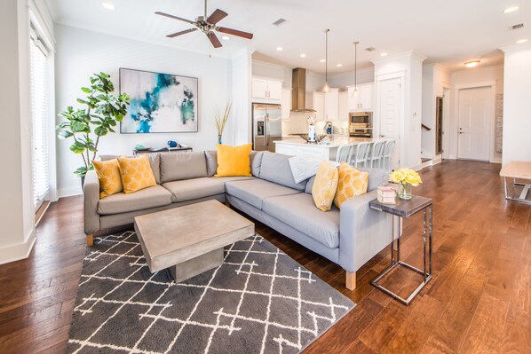 Living Area and Kitchen