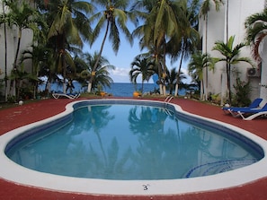 Pool and entrance to beach
