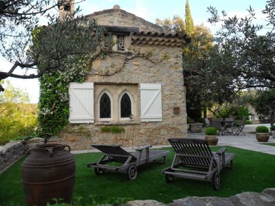 Historical accommodation / Prieure) formerly small 11th century monastery Park garden