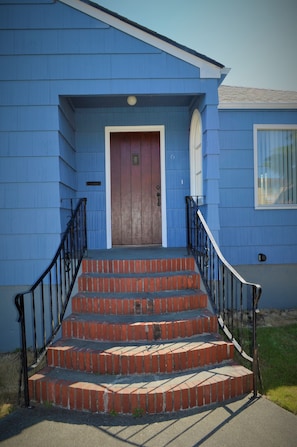 Steps at front door.