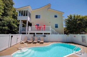 Private Pool and Hot Tub Area