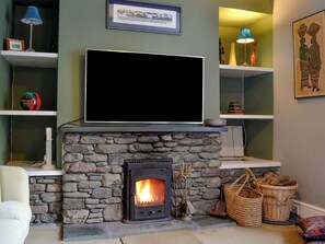 Wonderful living room with wood burner and large t.v. | Trevene, Buttermere, near Keswick