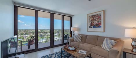 Why watch TV when you get look out the brand new sliding glass doors at the beautiful city view of Marco Island, Naples and Clam Bay.