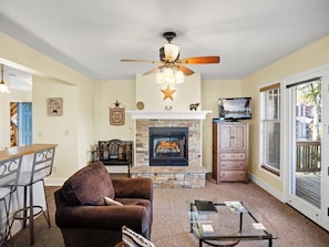 Living Room with Cozy Gas Fireplace