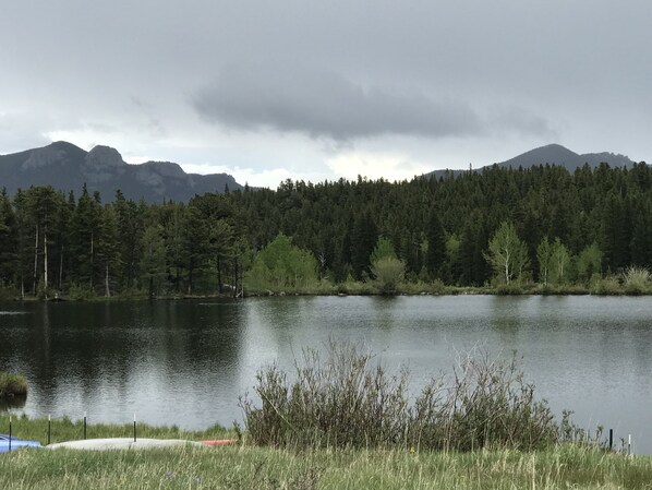 Private lake for the neighborhood 1 mile away that is stocked with trout.  