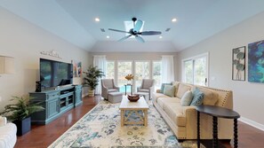 Living Room with Large HDTV