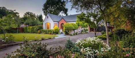 View from the street of this 1934 story-book cottage