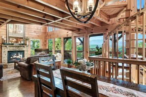 Main dining area and Main level living room