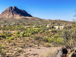 Gavilan Peak views right outside your door.  A beautiful desert landscape. 