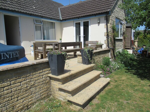 Our patio area which you can access directly through the patio doors.