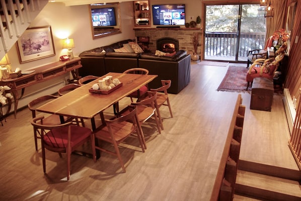 The open concept living space brings everyone together.