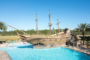 Pirate ship water slides