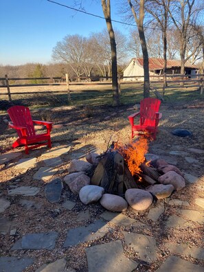 Fire pit….wood provided 
