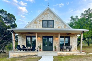 covered front porch to relax or have a meal