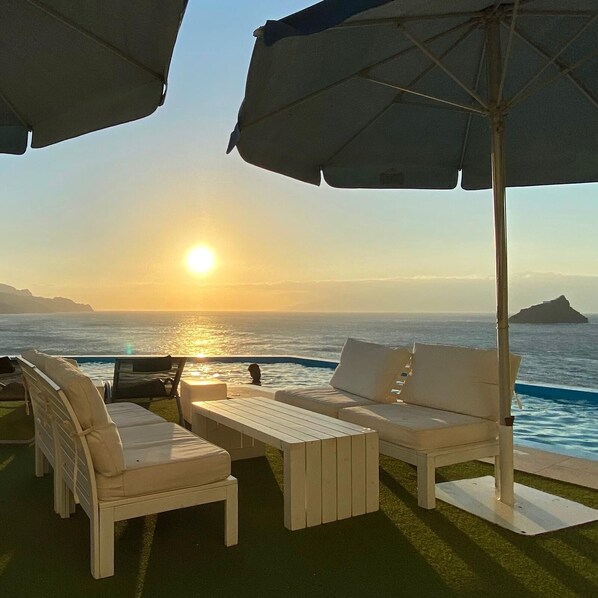 Sunset poolside
