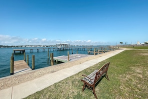 Pier and boat slips on Little Lagoon
