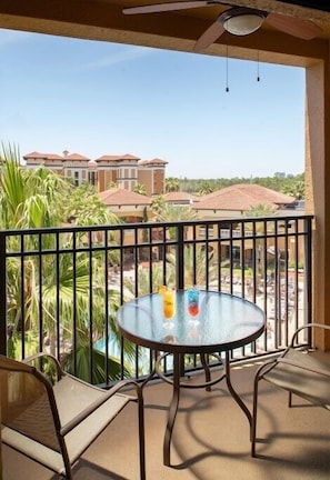 Sit outside on the beautiful balcony and soak up the sunshine.