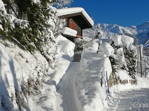 Neige, L'Hiver, Géologique Phénomène, Gelé, Montagne, Ciel, Pente, Arbre, La Glace, Maison