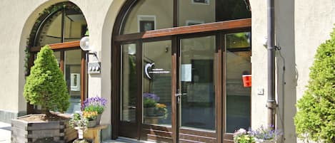 Plant, Property, Window, Building, Flowerpot, Door, Houseplant, Shade, Architecture
