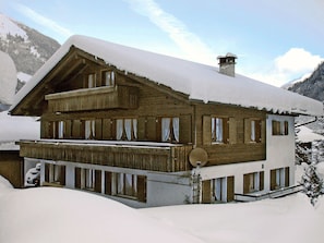 Sky, Snow, Building, Cloud, Window, Wood, Mountain, Slope, House, Cottage