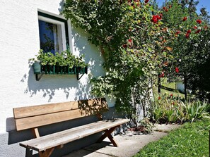 Bench, Flower, Plant, Furniture, Botany, Tree, House, Table, Outdoor Bench, Garden