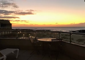 Sunset on the terrace.