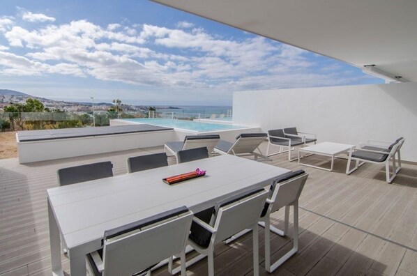 Soak up the sunshine by your private pool.