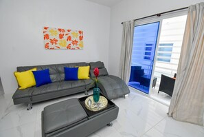 Living room with balcony