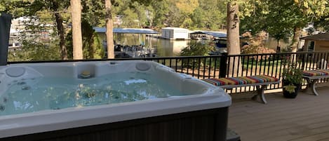 Fantastic view of the lake from the hot tub!